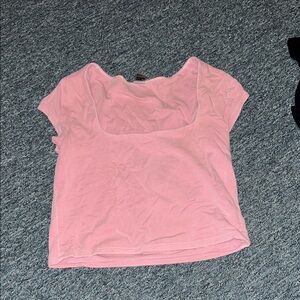 Aritzia TNA light pink square top